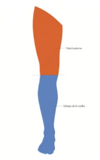 Debajo de la rodilla